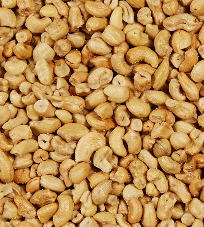 noix de cajou en morceaux rôtis salés (butts)