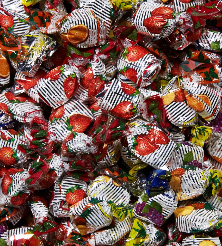 bonbons aux fruits farcis(emb. métallique)