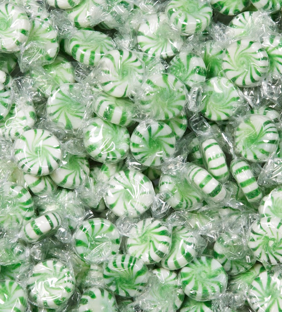 bonbons étoiles vertes à la menthe