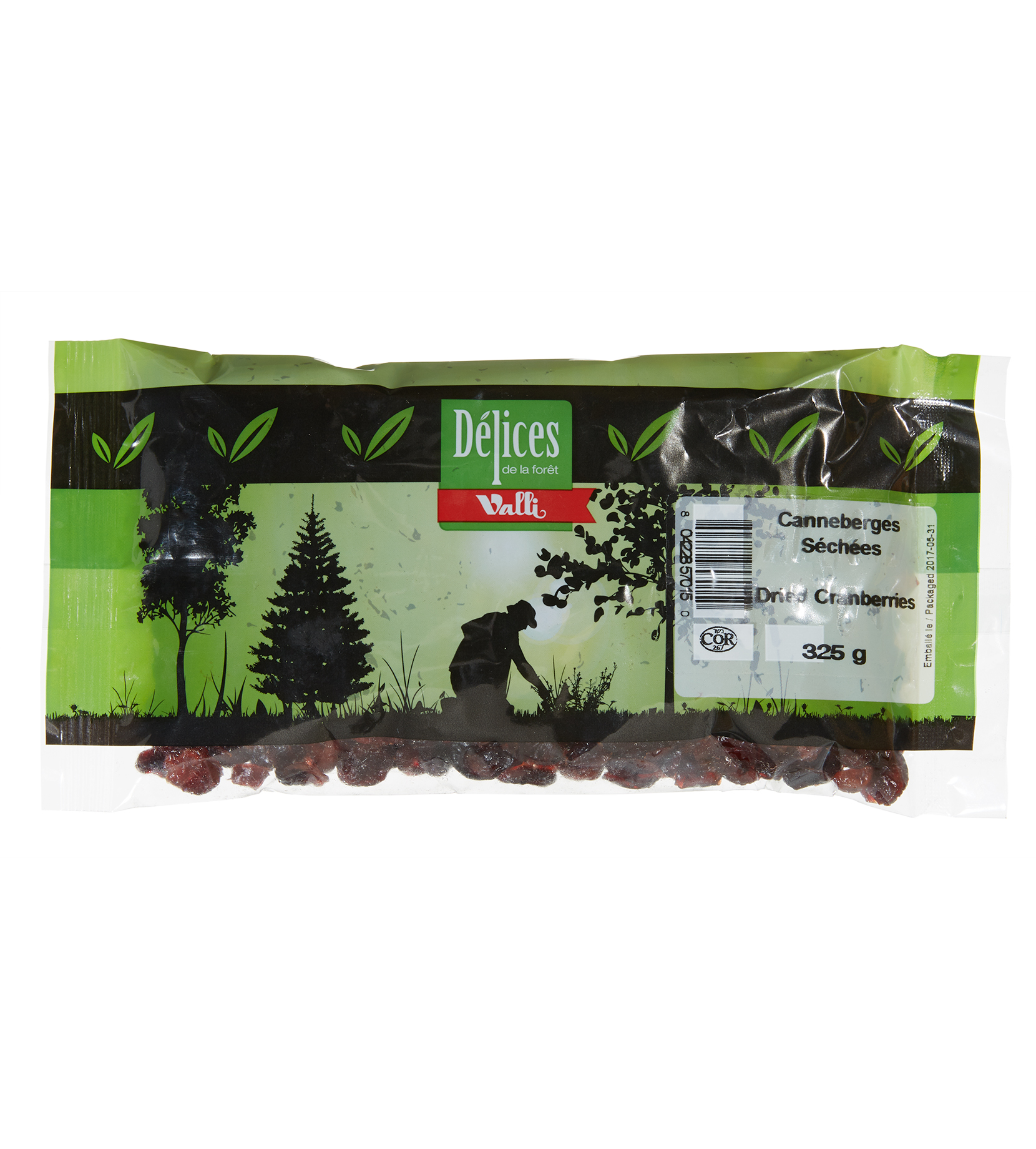 canneberges séchées (délices de la forêt)