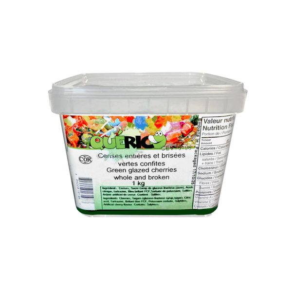 cerises vertes confites