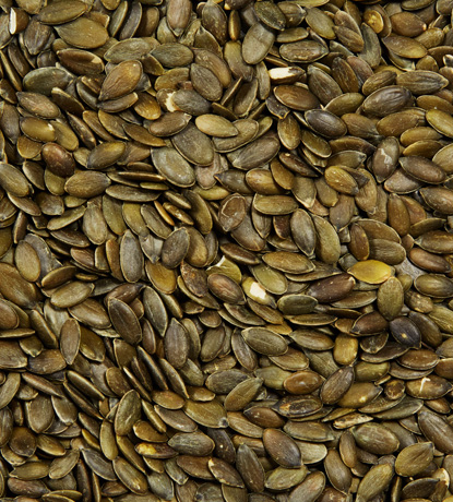 graines de citrouilles écalées rôties à sec