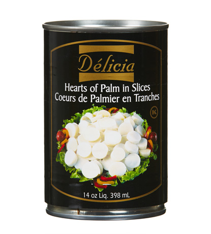 coeurs de palmier tranchés