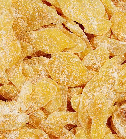 gingembre sucré,tranché et séché