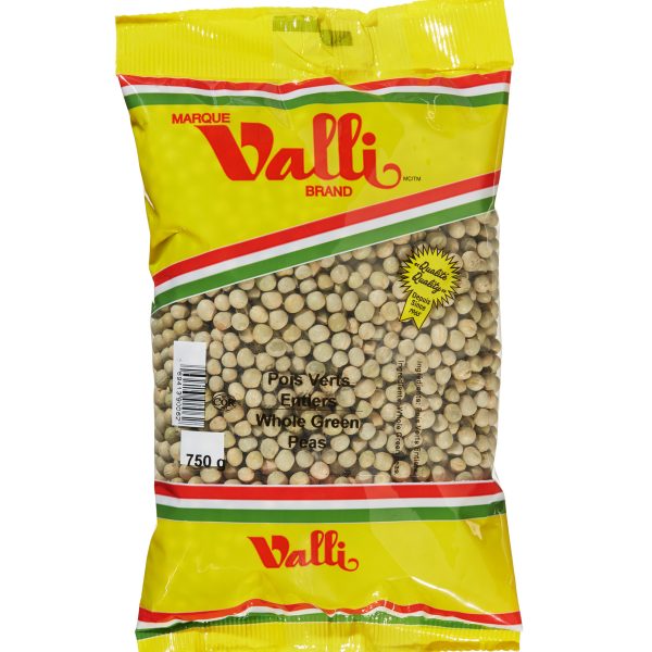 pois verts entiers valli