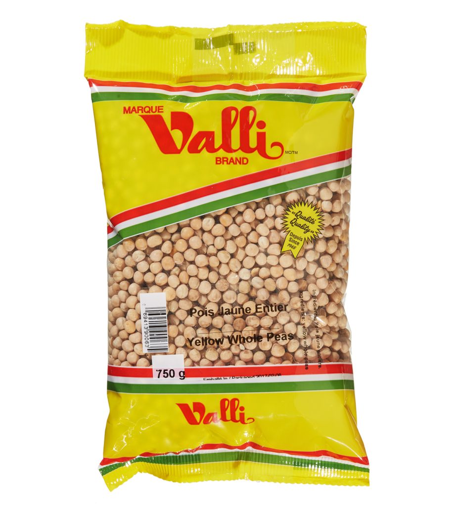 pois jaunes entiers valli