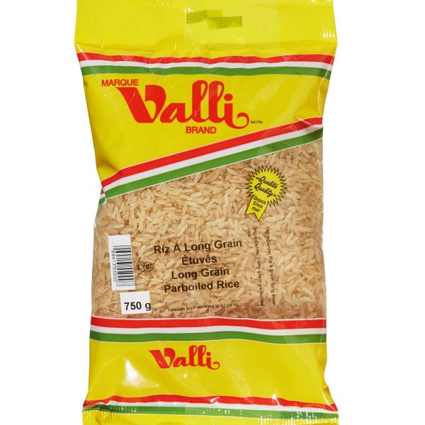 riz à grain long étuvé valli