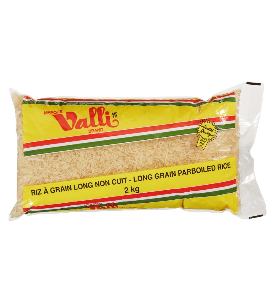 riz à grain long étuvé valli