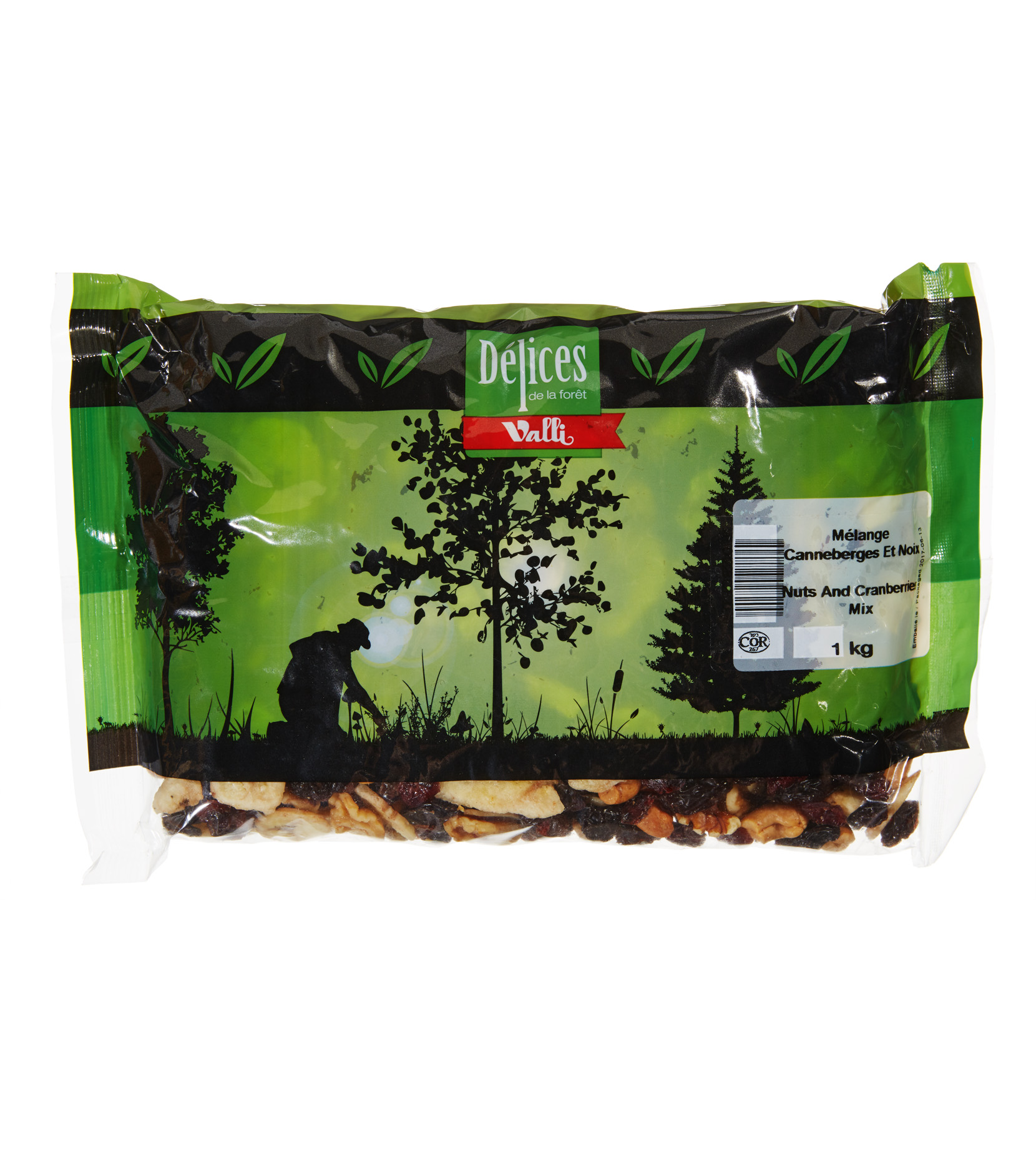 mélange canneberges et noix