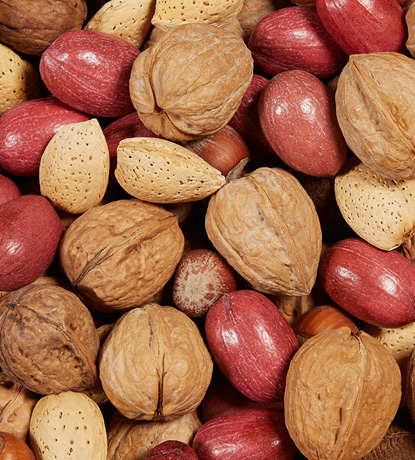 noix en écales mélangées