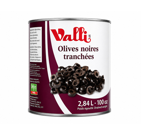 olives noires tranchées