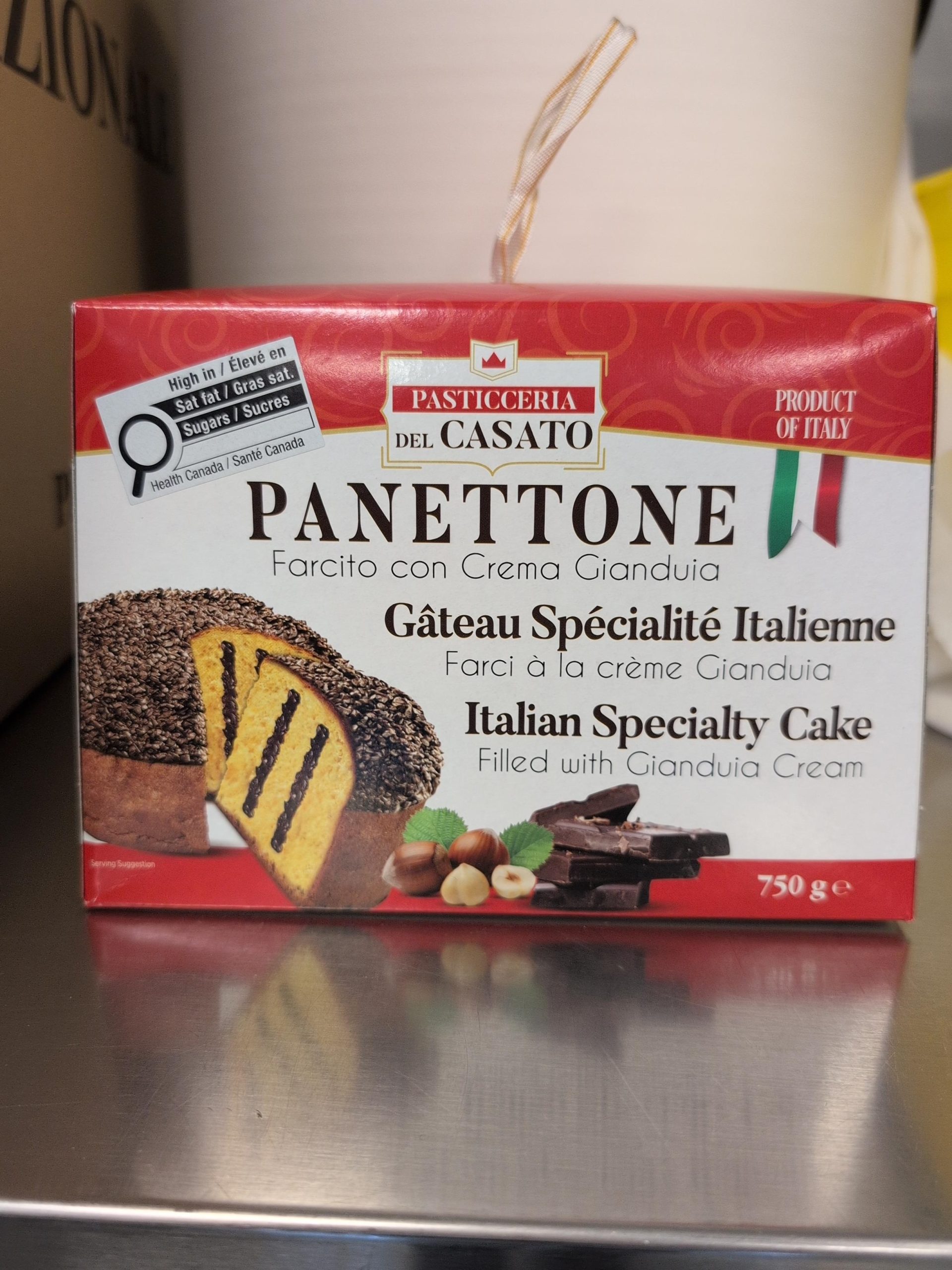 panettone farci à la crème gianduia del casato