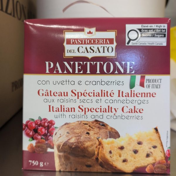 panettone traditionnel aux canneberges del casato