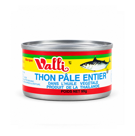 thon pâle entier dans l'huile