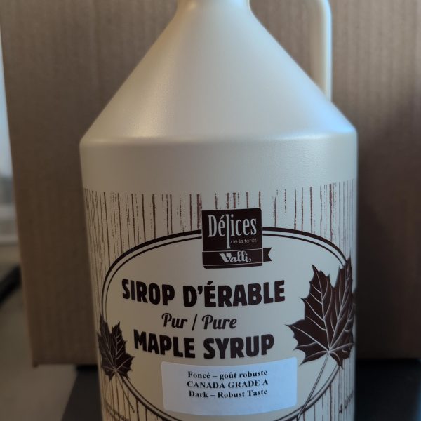 sirop d'érable foncé, goût robuste