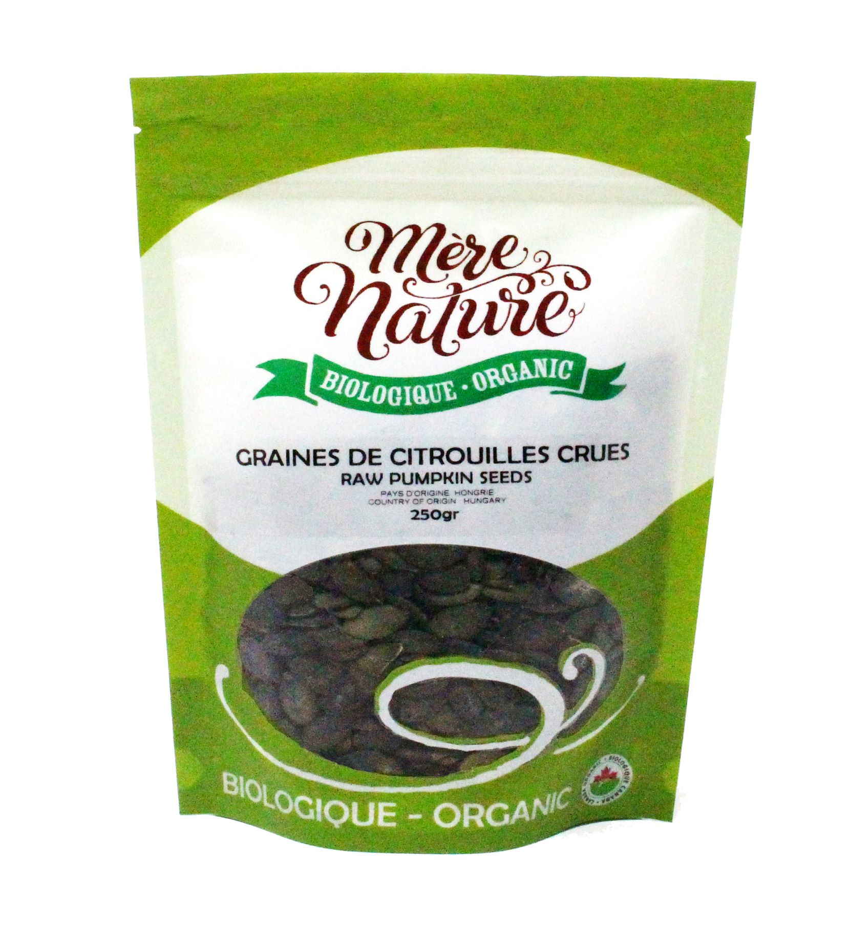 graines de citrouilles crues biologiques (mère nature)
