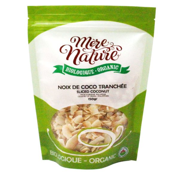 noix de coco tranchées biologiques (mère nature)