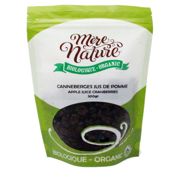 canneberges au jus de pomme biologique (mère nature)