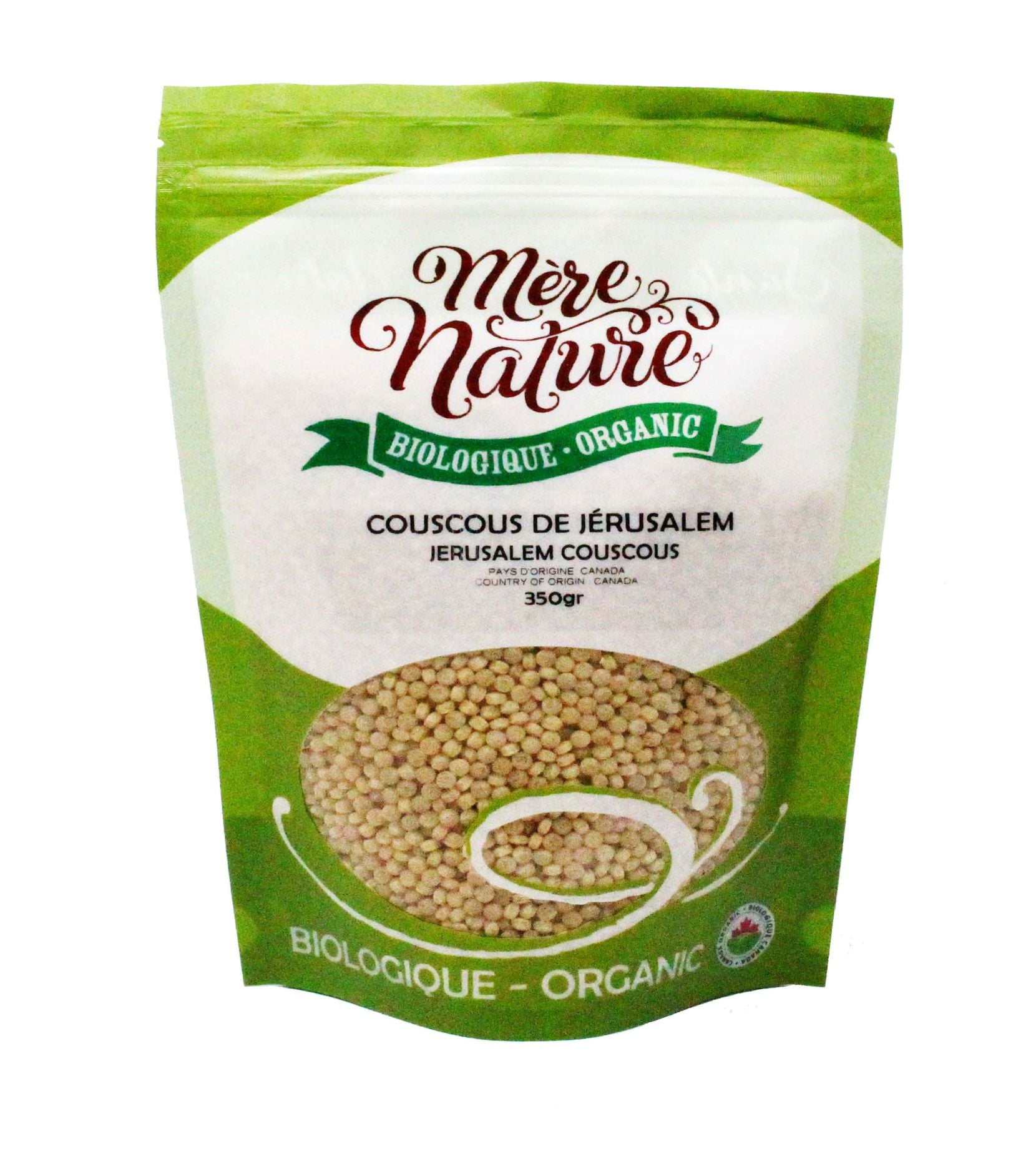 Organic Jerusalem couscous (Mère Nature) Délices de la fôret Valli