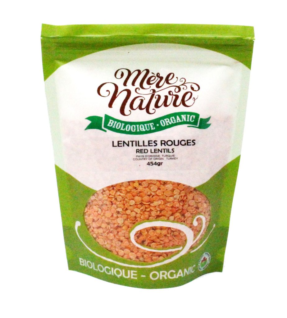 lentilles rouges biologiques (mère nature)