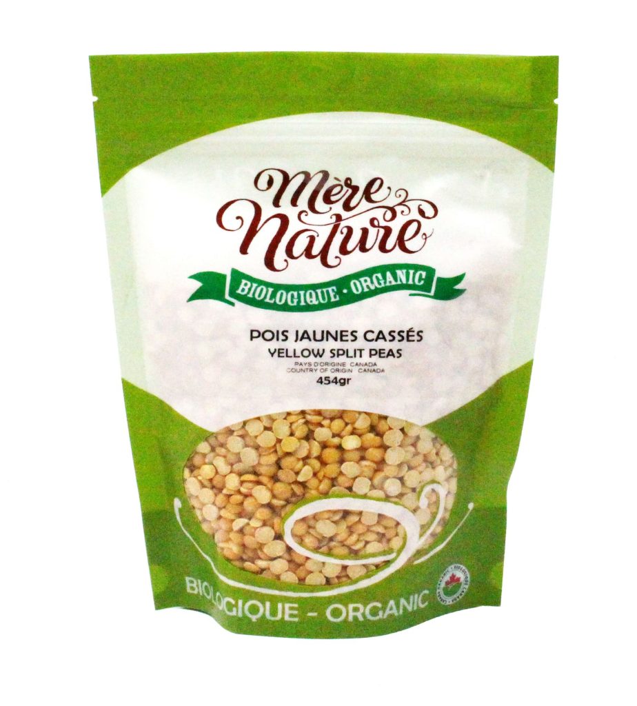 pois jaunes cassés biologiques (mère nature)