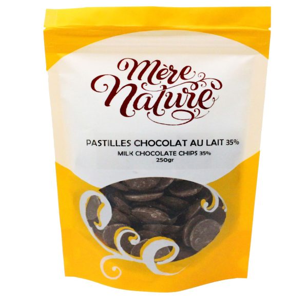 pastilles de chocolat au lait 35% (mère nature)